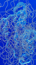 Load image into Gallery viewer, MadalenaNegrone-EntangledOvalBlue3-TourneGallery

