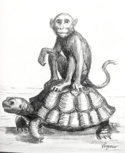 THE TORTOISE AND THE MONKEY by CRISTINA VERGANO
