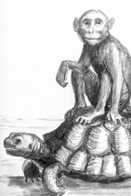 Load image into Gallery viewer, THE TORTOISE AND THE MONKEY by CRISTINA VERGANO
